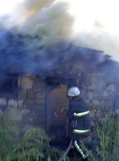 Пожежа у селі Лоцкине