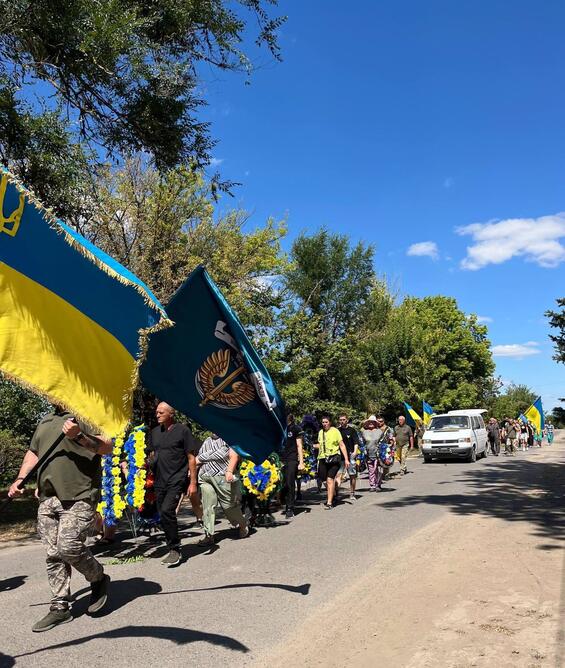 Володимирівська громада провела в останній земний шлях свого земляка, Євгенія Колеснікова